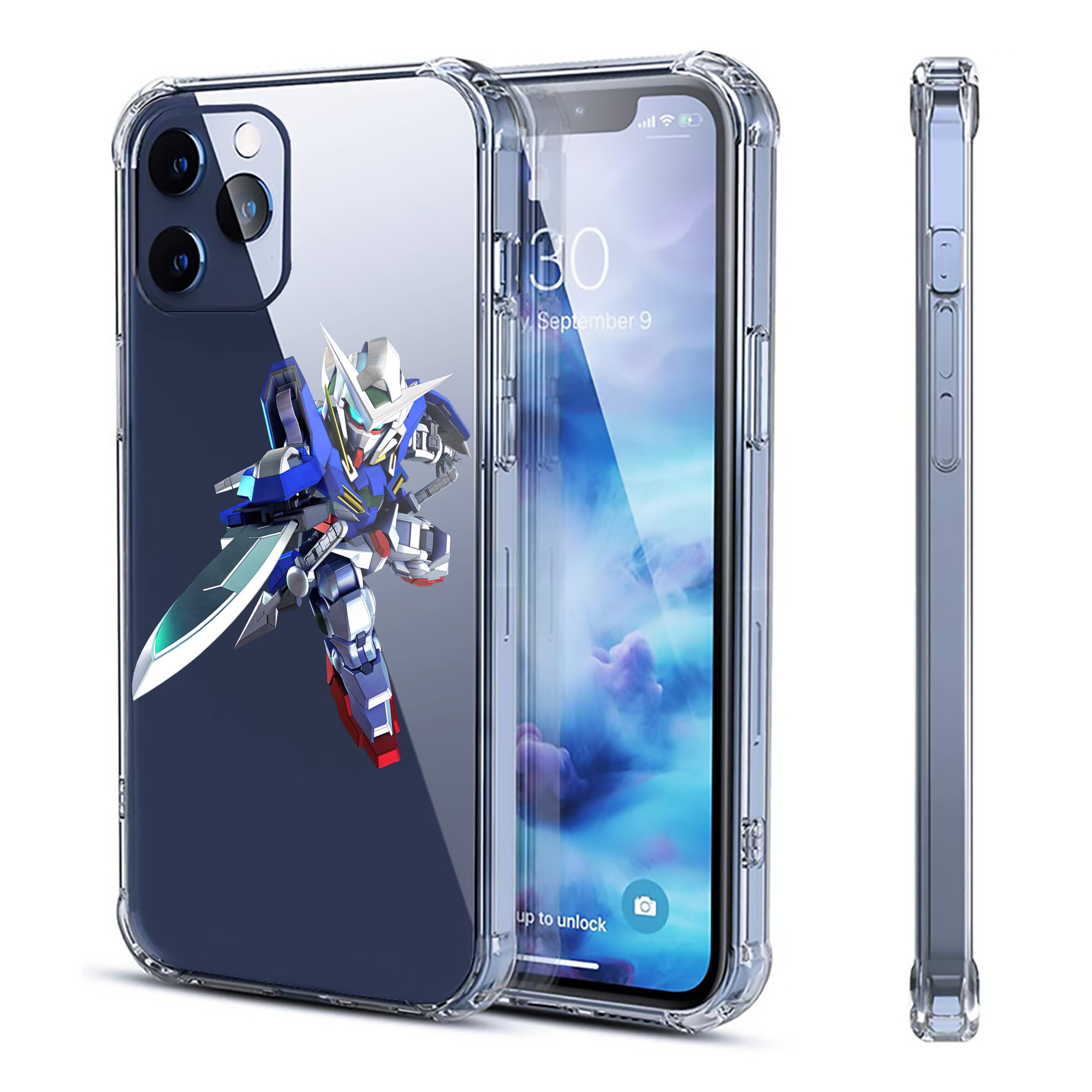 （画像用） 機動戦士ガンダム Mobile Suit Gundam 【iPhone 12シリーズ対応】透明スマホケース（クリアソフトケース）